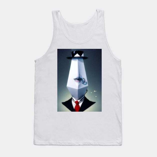 Suit gentleman nose ring surrealism character Tank Top by Laakiiart